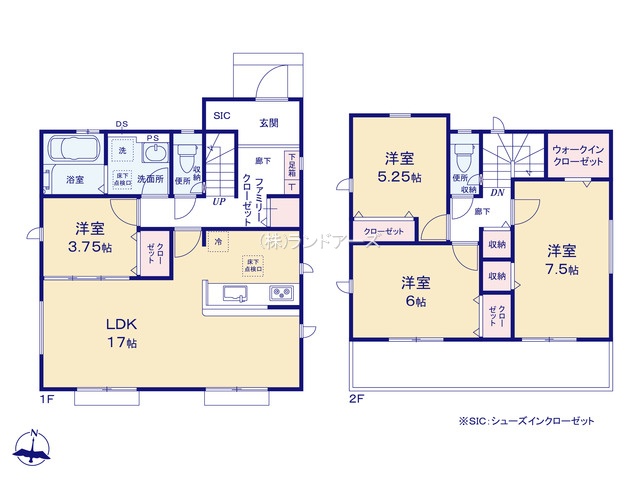 大府市梶田町（建売・ 4LDK・4,399.5万円）の間取り図