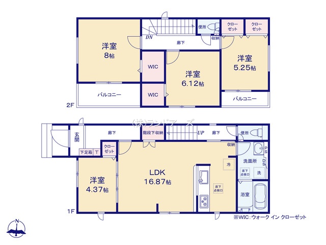 名古屋市港区中之島通Ⅱ（建売・4LDK・3,150万円）の間取り図