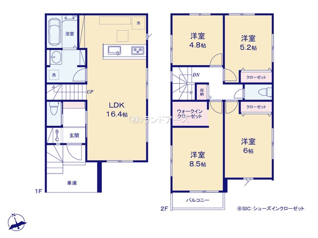 名古屋市緑区曽根Ⅲ（建売・ 4LDK・4,699万円）の間取り図