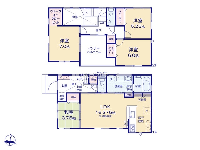 名古屋市西区大野木4丁目2（建売・4LDK・4,290万円）の間取り図