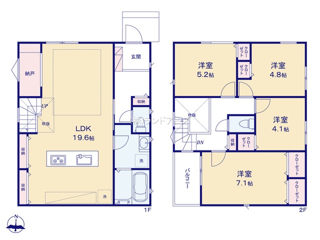 名古屋市天白区梅が丘1（建売・4LDK・4,690万円）の間取り図