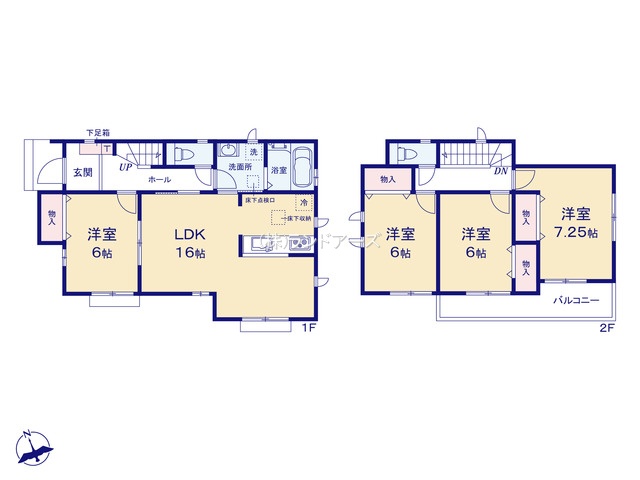 名古屋市守山区大森北ⅣB（建売・ 4LDK・3,890万円）の間取り図