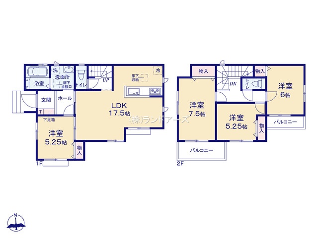 尾張旭市旭前町ⅡB（建売・4LDK・4,190万円）の間取り図