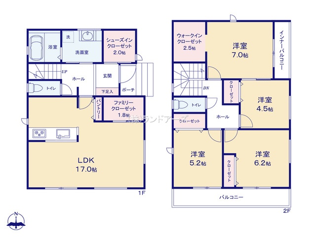 尾張旭市西大道町4（建売・4LDK・ 3,790万円）の間取り図