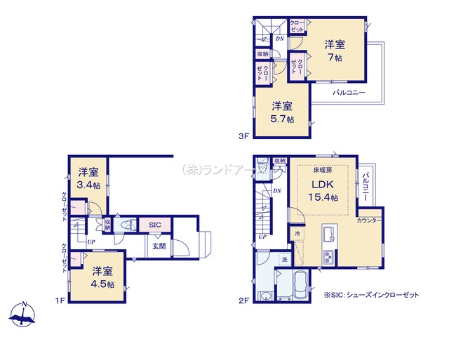 名古屋市西区城町（建売・4LDK・3,790万円）の間取り図
