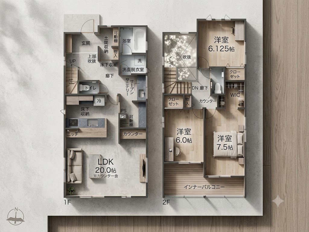 名古屋市西区清里町2（建売・ 3LDK・4,390万円）の間取り図