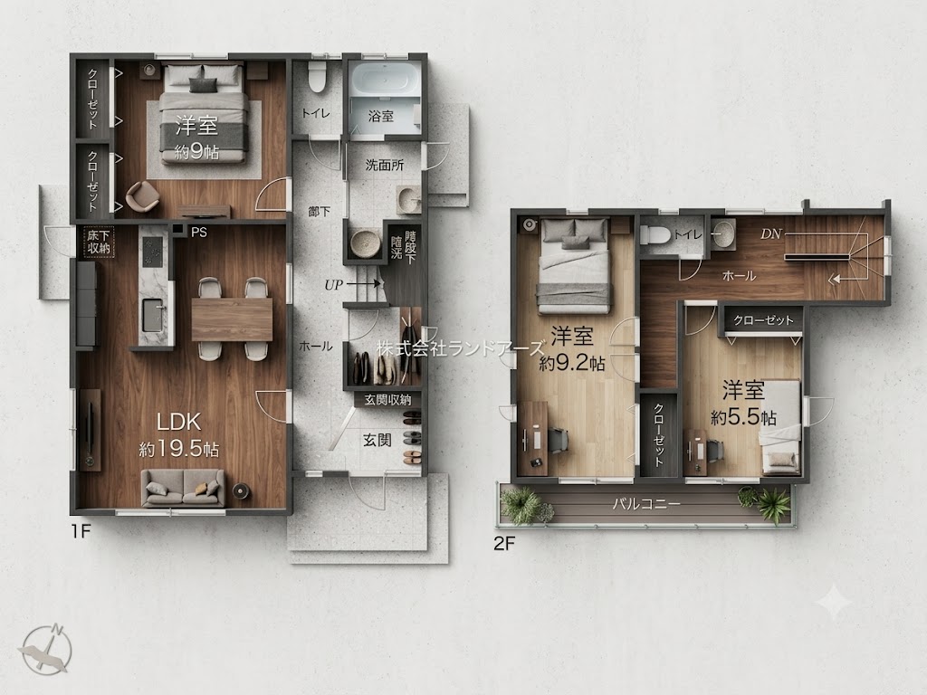 名古屋市緑区大高台（中古戸建）（中古戸建・3LDK・5,099万円）の間取り図