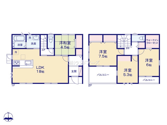一宮市今伊勢町馬寄字上畑田（戸建）01（建売・4LDK・2,890万円）の間取り図