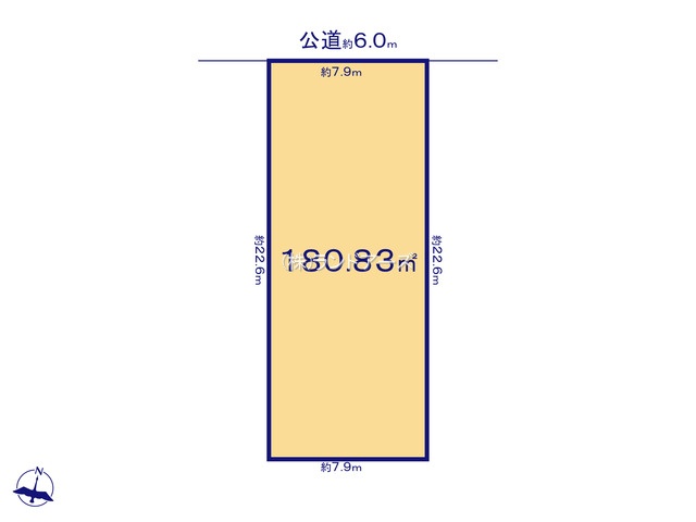 海部郡蟹江町錦2丁目(土地)01(・・1,448万円)の間取り図