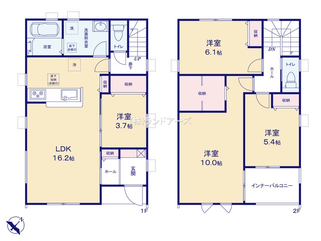 海部郡蟹江町富吉1丁目(戸建)02(建売・4LDK・3,480万円)の間取り図