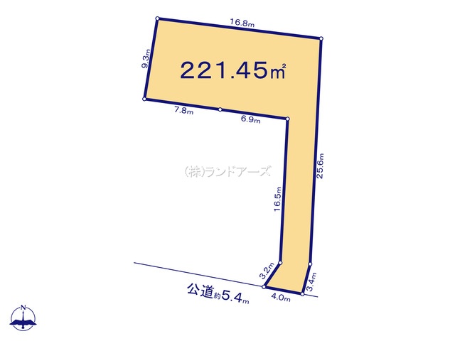 一宮市東印田町（土地）03（・・1,280万円）の間取り図