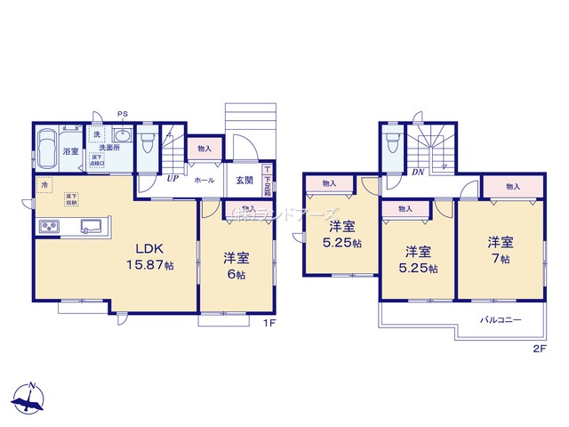 一宮市丹陽町重吉字新田郷（戸建）A（建売・4LDK・2,790万円）の間取り図