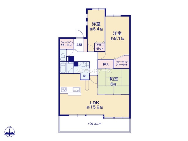 ライオンズマンション豊山ニューシティ（・3LDK・2,550万円）の間取り図
