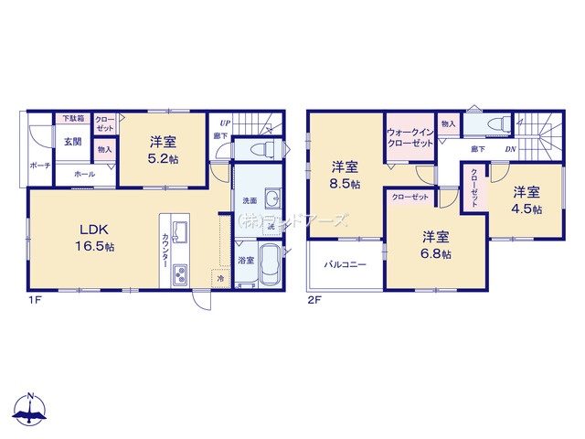 一宮市大和町福森字馬引境（戸建）01（建売・4LDK・3,090万円）の間取り図