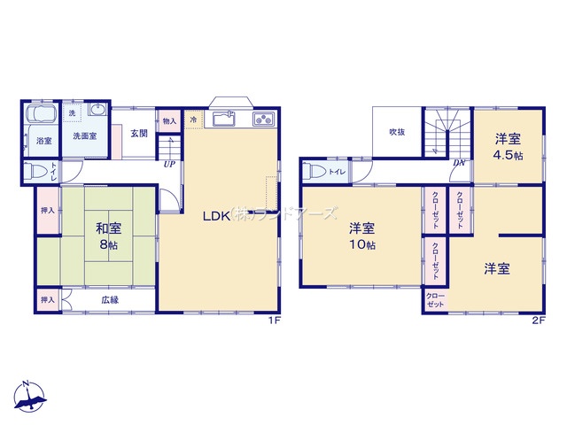 大府市追分町4丁目(中古戸建・4LDK・2,749万円)の間取り図