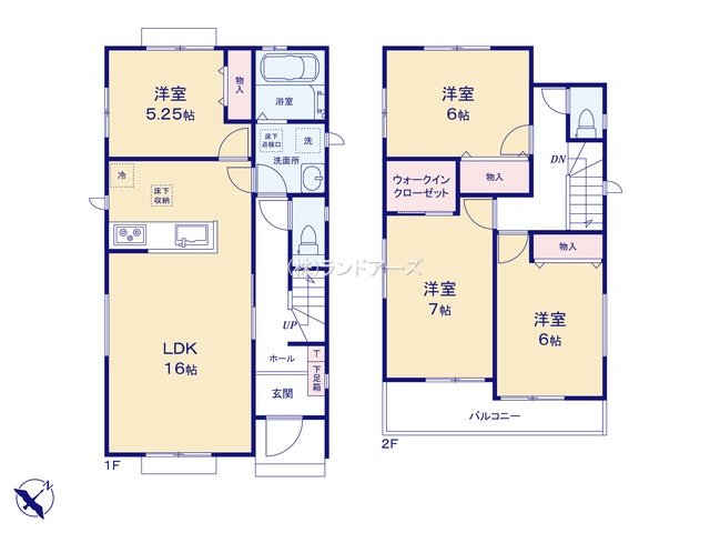 大府市米田町4丁目(戸建)A(建売・4LDK・3,390万円)の間取り図