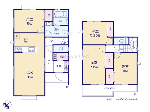 大府市米田町4丁目(戸建)C(建売・4LDK・3,290万円)の間取り図