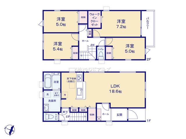 春日井市柏井町7丁目(戸建)02(建売・4LDK・3,980万円)の間取り図