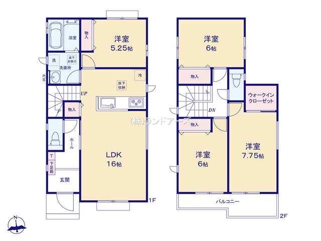 一宮市開明字杁西郭（戸建）C（建売・4LDK・2,890万円）の間取り図