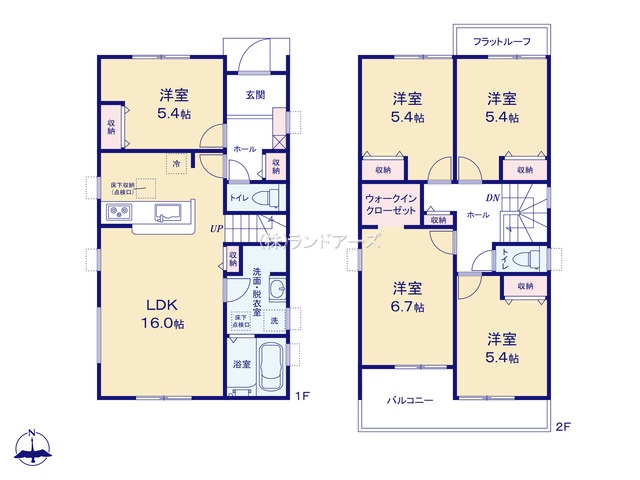 海部郡蟹江町平安2丁目(戸建)01(建売・5LDK・2,730万円)の間取り図