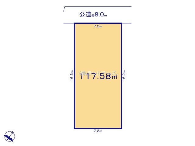 春日井市勝川町9丁目(土地)A(・・3,080万円)の間取り図
