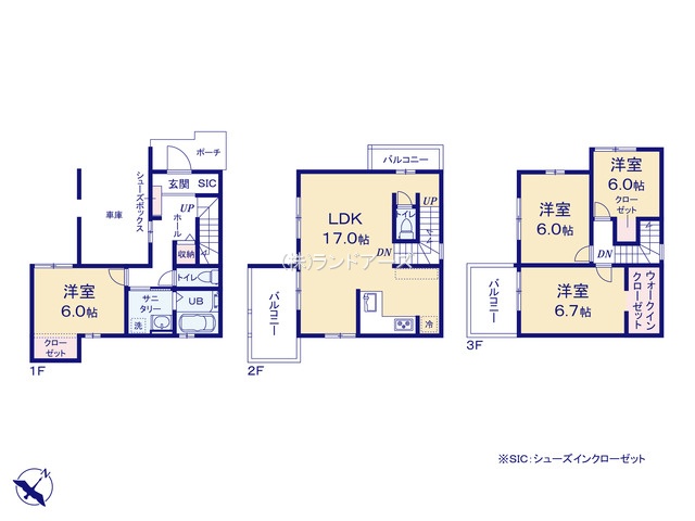 春日井市柏井町2丁目(戸建)01(建売・4LDK・4,399万円)の間取り図