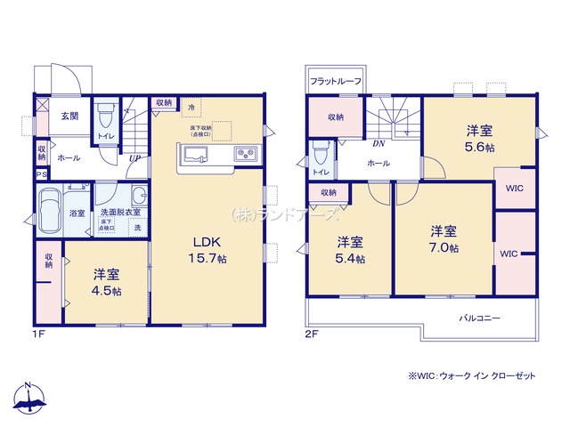 一宮市浅野字長島（戸建）01（建売・4LDK・2,990万円）の間取り図