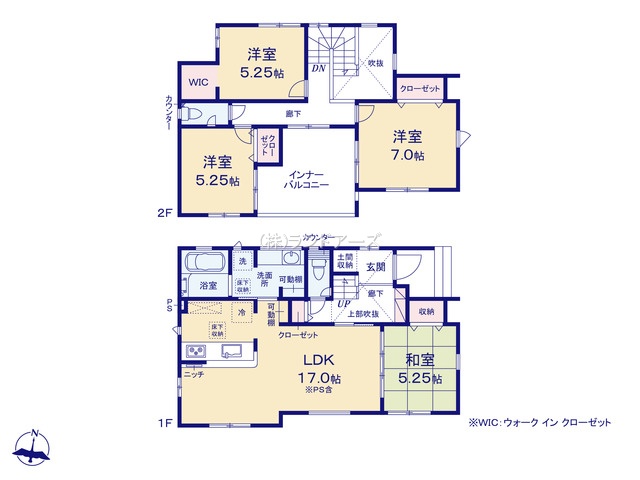 海部郡蟹江町緑2丁目(戸建)01(建売・4LDK・3,680万円)の間取り図
