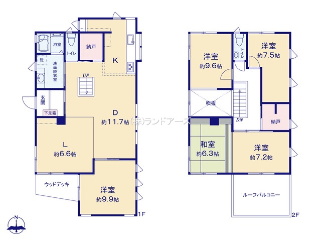 大府市共和町茶屋(中古戸建・・2,980万円)の間取り図