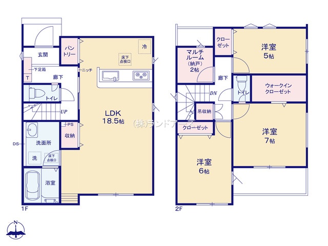 名古屋市守山区高島町Ⅲ2(建売・3LDK・3,980万円)の間取り図
