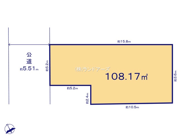 江南市古知野町本郷（土地）05（・・2,960万円）の間取り図