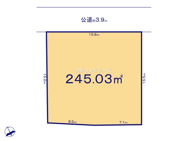 碧南市荒子町2丁目（土地）A（・・1,388万円）の間取り図