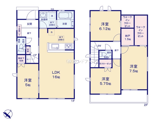 碧南市日進町4丁目（戸建）01（建売・4LDK・2,980万円）の間取り図