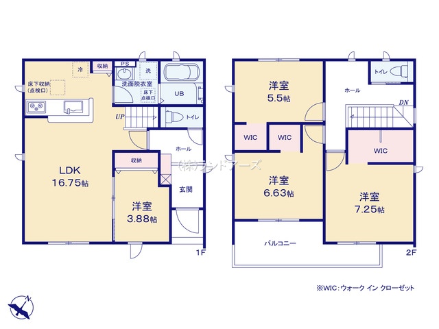 碧南市照光町5丁目（戸建）03（建売・4LDK・2,180万円）の間取り図