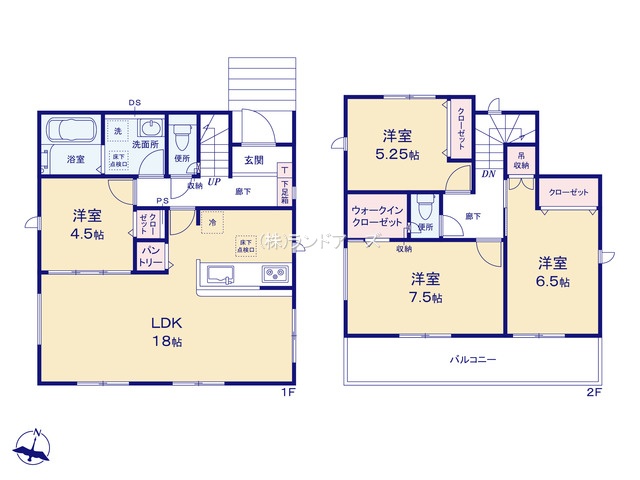 名古屋市守山区大字上志段味字東谷(戸建)02(建売・4LDK・3,734万円)の間取り図