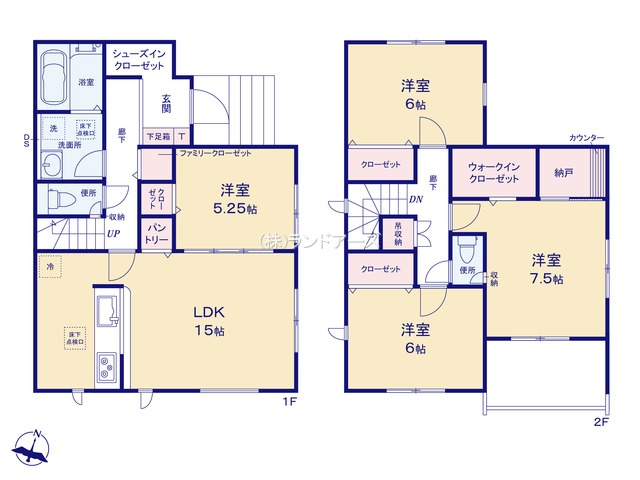 名古屋市守山区大字上志段味字東谷(戸建)06(建売・4LDK・4,254万円)の間取り図