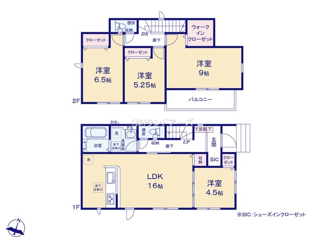 名古屋市守山区大字上志段味字東谷(戸建)07(建売・4LDK・4,034万円)の間取り図