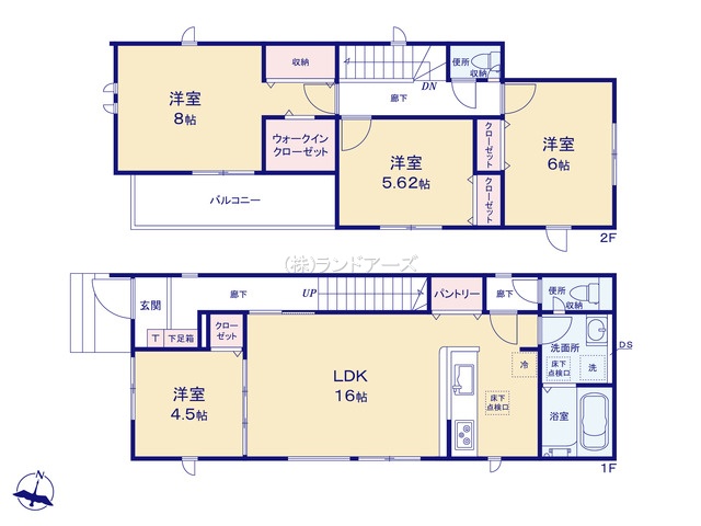 名古屋市守山区大字上志段味字東谷(戸建)09(建売・4LDK・3,694万円)の間取り図