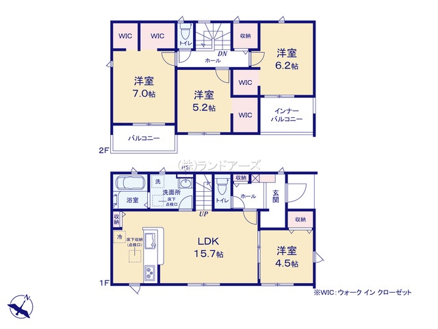 犬山市大字羽黒字古市場（戸建）02（建売・4LDK・2,680万円）の間取り図