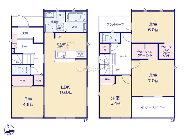 一宮市萩原町築込字野中（戸建）01（建売・4LDK・2,380万円）の間取り図