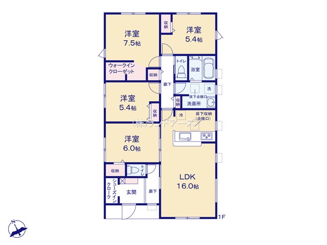 碧南市棚尾本町4丁目（戸建）03（建売・5LDK・2,980万円）の間取り図