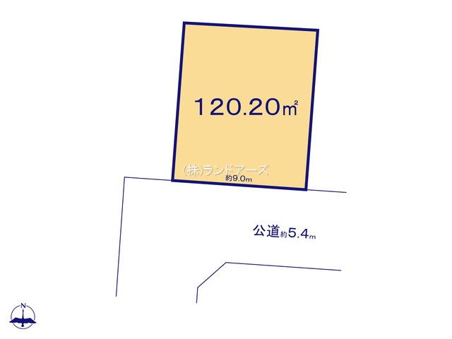 一宮市三条字小辰己（土地）（・・980万円）の間取り図