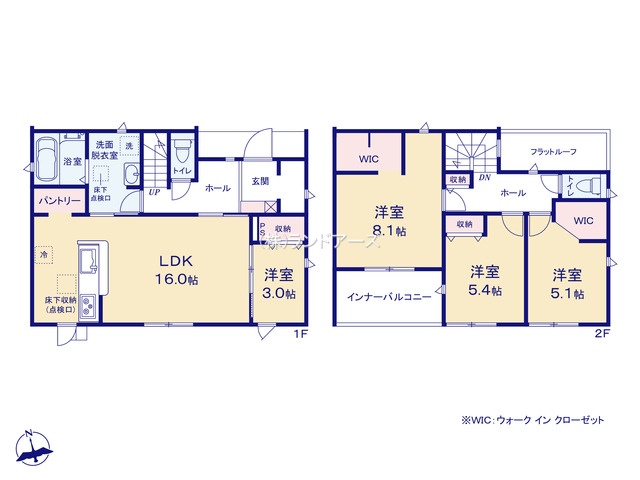 愛西市佐屋町宅地（戸建）03（建売・4LDK・2,890万円）の間取り図