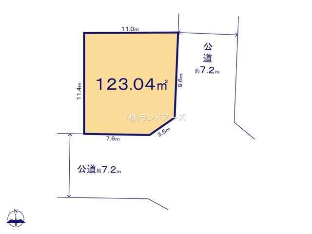 名古屋市西区笹塚町2丁目（土地）02（・・3,700万円）の間取り図