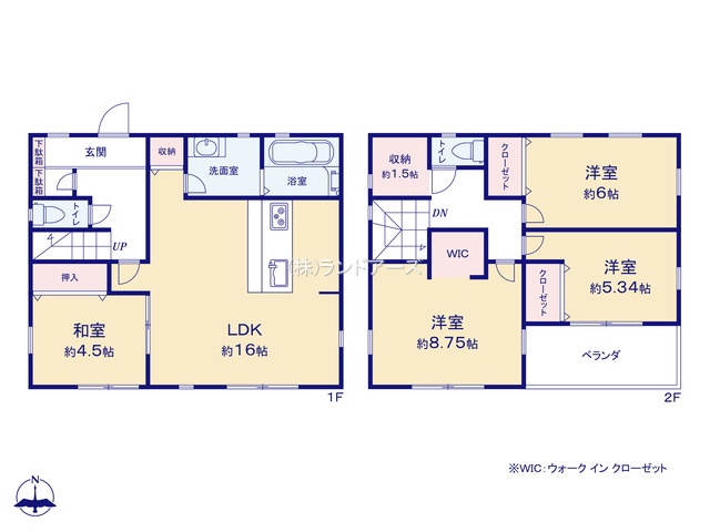 碧南市浅間町5丁目（中古戸建・4LDK・2,480万円）の間取り図