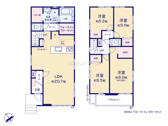 江南市今市場町美和（戸建）02（建売・4LDK・2,999万円）の間取り図