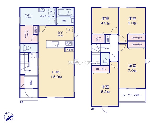 碧南市宮町6丁目（戸建）02（建売・4LDK・2,090万円）の間取り図