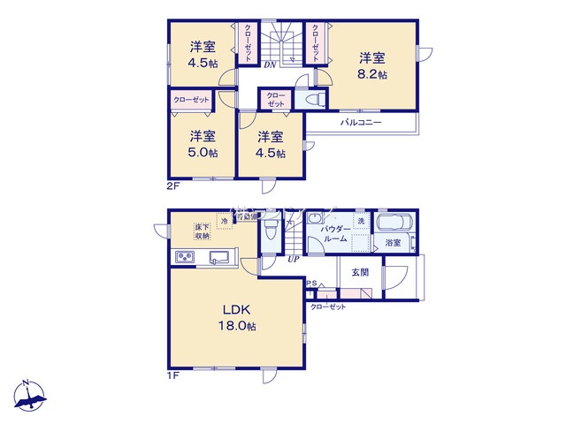 碧南市坂口町2丁目（戸建）02（建売・4LDK・2,690万円）の間取り図