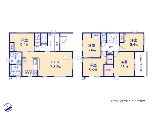 江南市般若町宮山（戸建）02（建売・5LDK・2,630万円）の間取り図