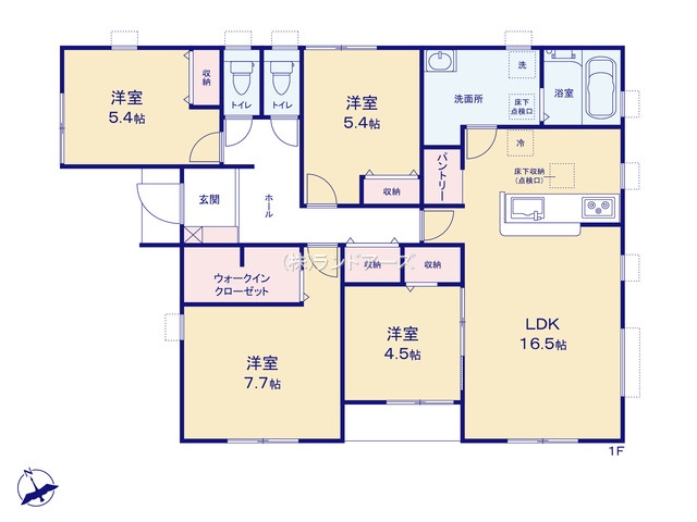 瀬戸市安戸町(戸建)01(建売・4LDK・3,980万円)の間取り図